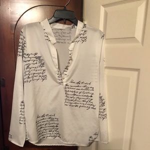 White and black shirt